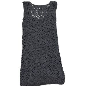 Elegant Gray Crochet Dress